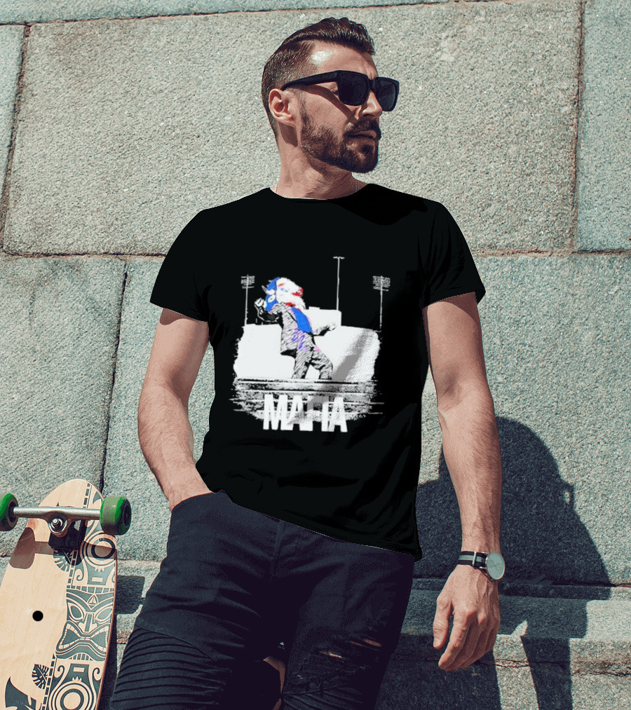 Put On A Happy Face Mafia Buffalo Bills Stadium Steps T-Shirt