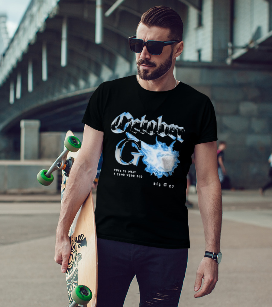 Cleveland Guardians October G This Is What I Came Here For Big G 27 Baseball T-Shirt