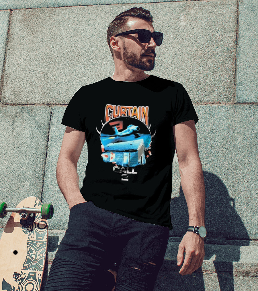 Curtain Call 2 Airplane Hockey Mask House T-Shirt