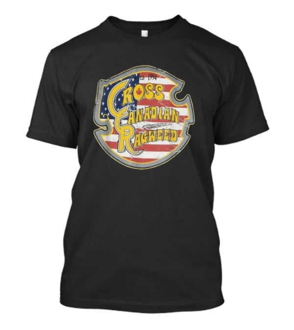 I Miss Ragweed Cross Canadian Ragweed Est 1994 American Flag Canadian Leaf T-Shirt