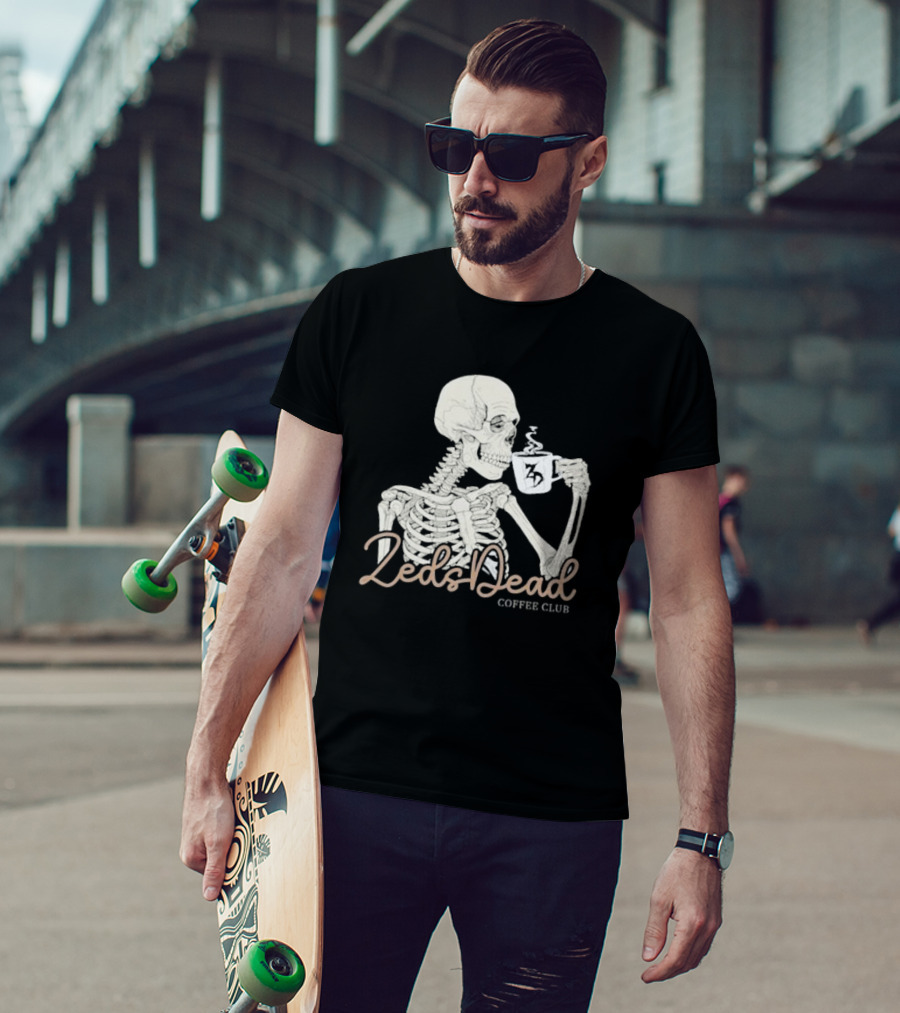 Zeds Dead Coffee Club Skeleton With Mug T-Shirt