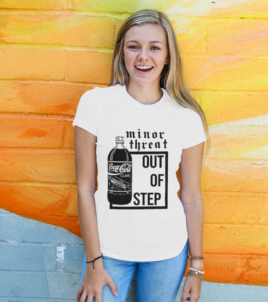 Minor Threat Out Of Step Coca Cola Classic Mockup T-Shirt