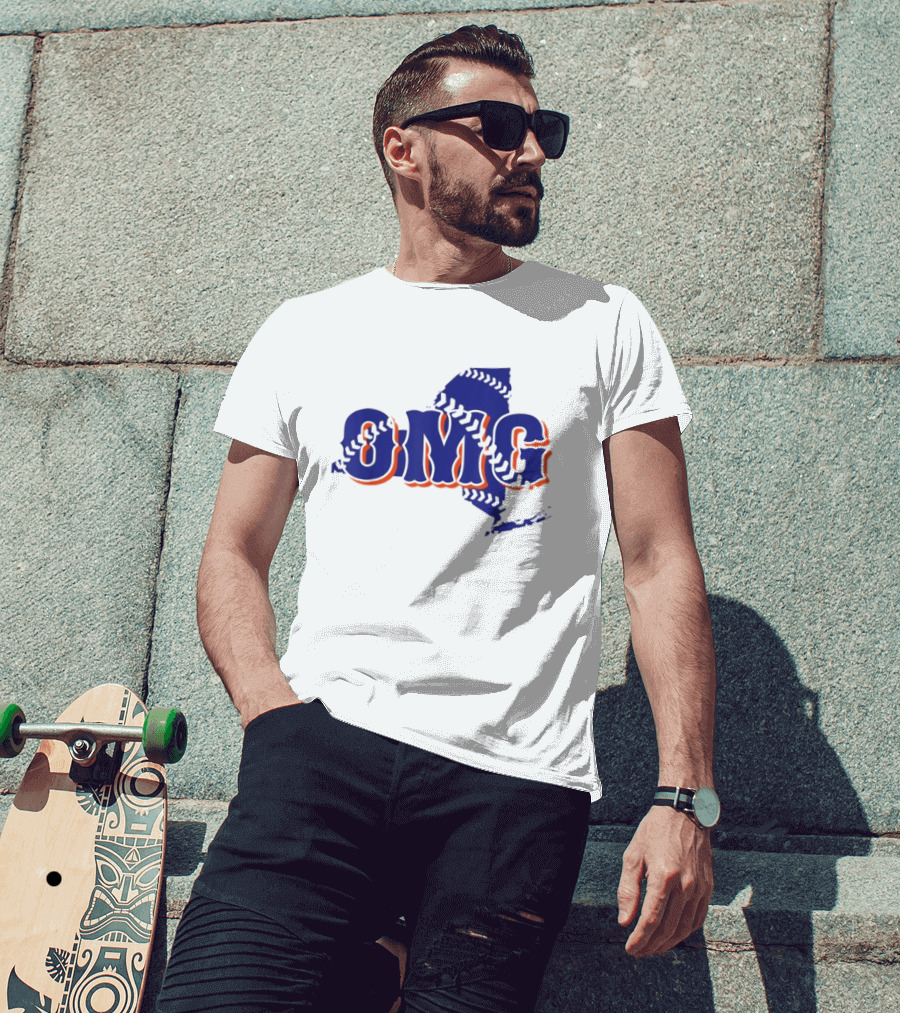 OMG Baseball Lovers OMG Baseball New York Baseball Map T-Shirt