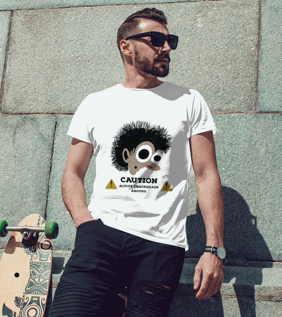 Caution Active Crackheads Midnight Groovers T-Shirt