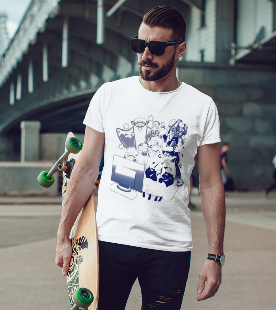 Karaoke Night Coinbox Splatoon Characters Gaming Party T-Shirt