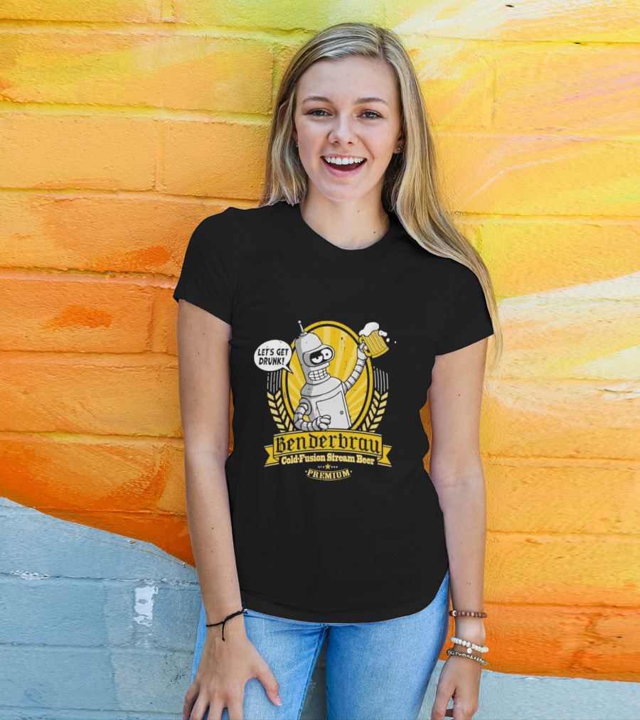 Benderbrau Cold Fusion Stream Beer Premium Let’s Get Drunk T-Shirt