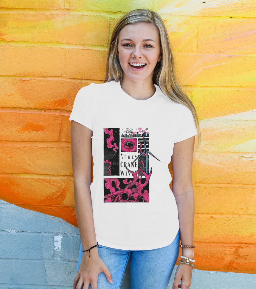 The Crane Wives The Well Pink Skull And Windmill T-Shirt
