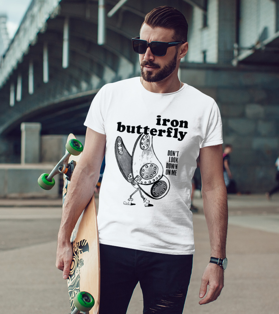 Iron Butterfly Don't Look Down On Me Walking Figure T-Shirt