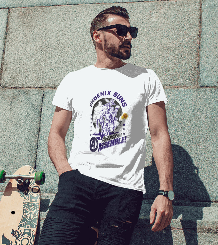 Phoenix Suns Avengers Assemble Marvel Collaboration Youth NBA T-Shirt