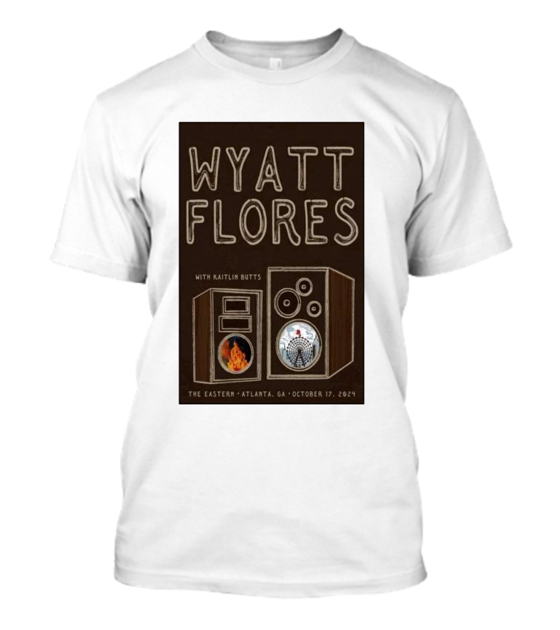 Wyatt Flores With Kaitlin Butts October 17 2024 The Eastern Atlanta GA Speaker T-Shirt