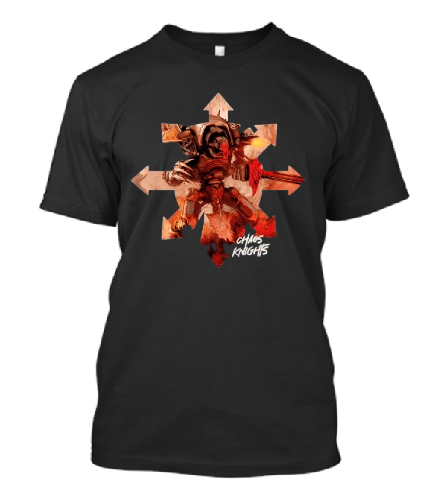 Chaos Knights Iconic Insignia And Warrior Emblem T-Shirt