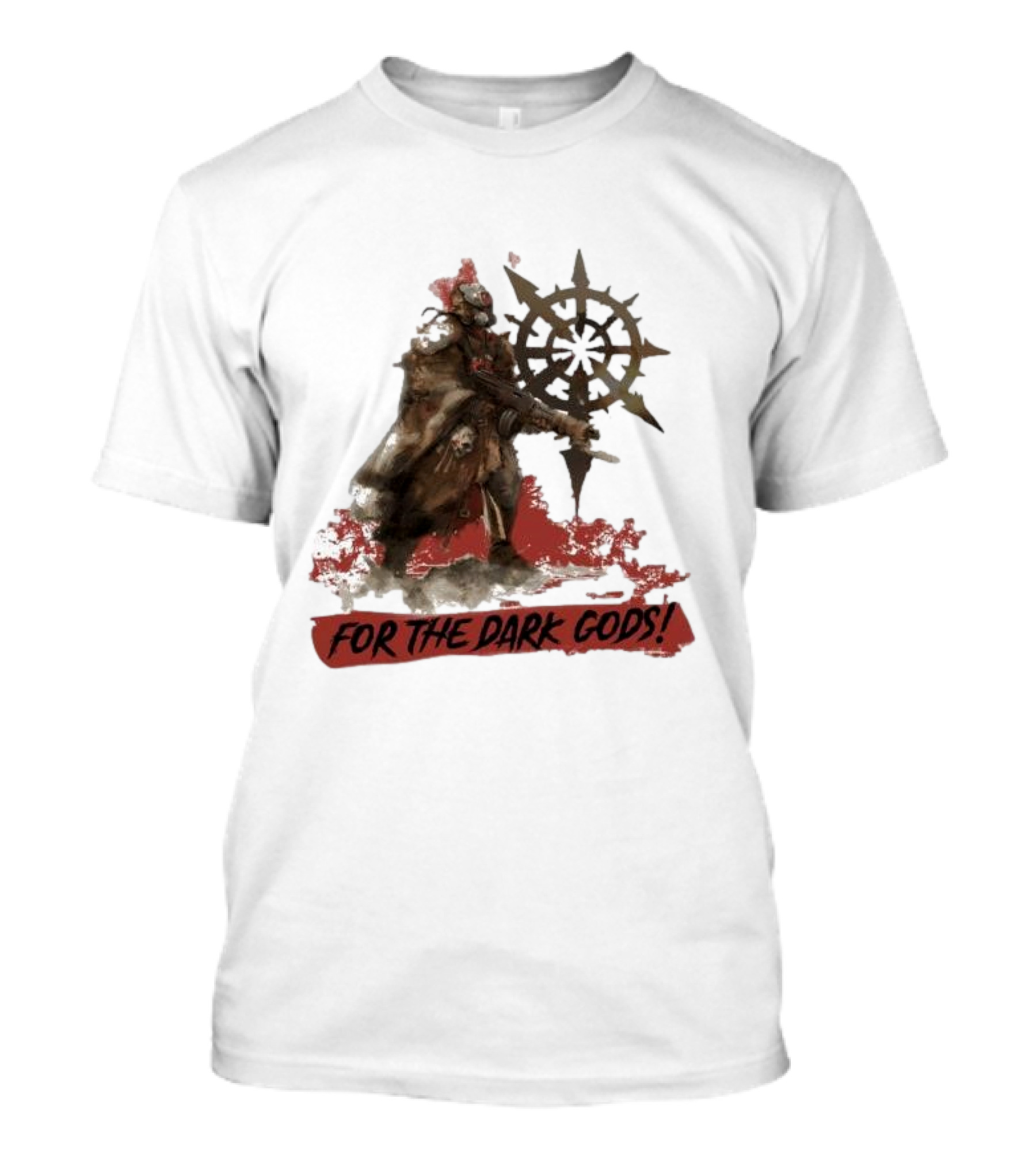 For The Dark Gods Chaos Cultist Symbol Warhammer 40K Fan T-Shirt