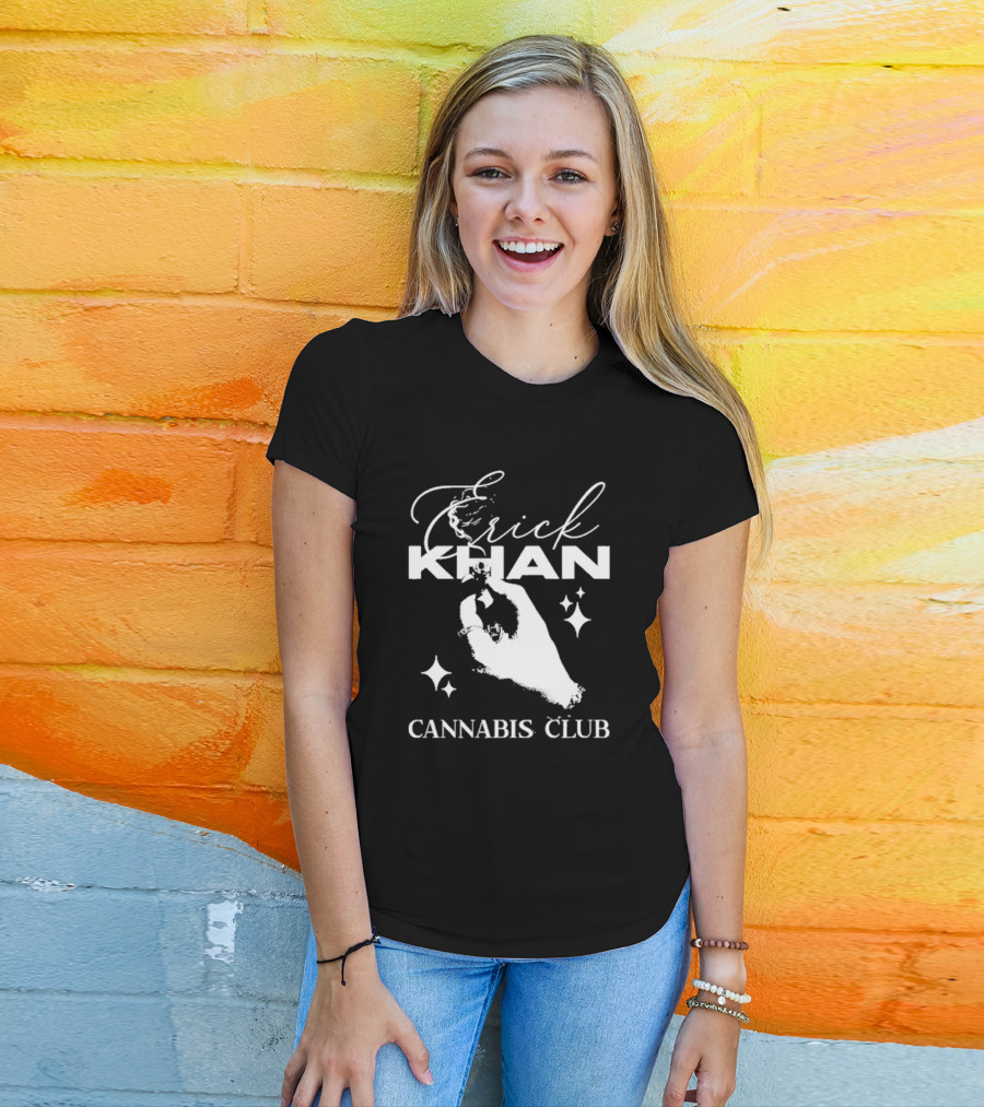 Erick Khan Cannabis Club Smoking Hand With Stars T-Shirt