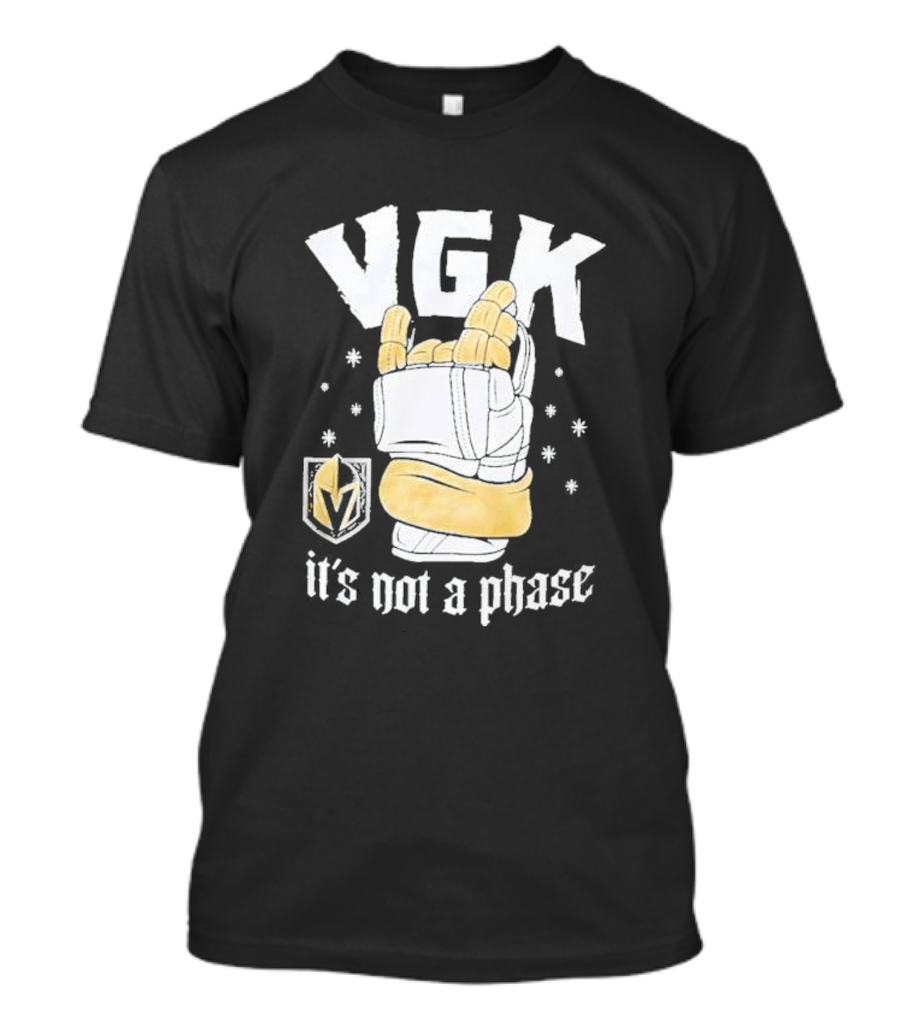 VGK It's Not A Phase With Vegas Golden Knights Logo And Hockey Glove T-Shirt
