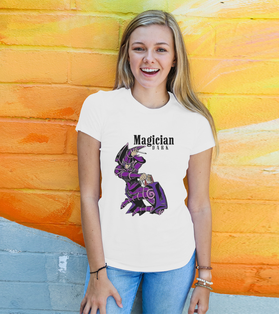 Magician Dark Smoking Mage Card Pose T-Shirt