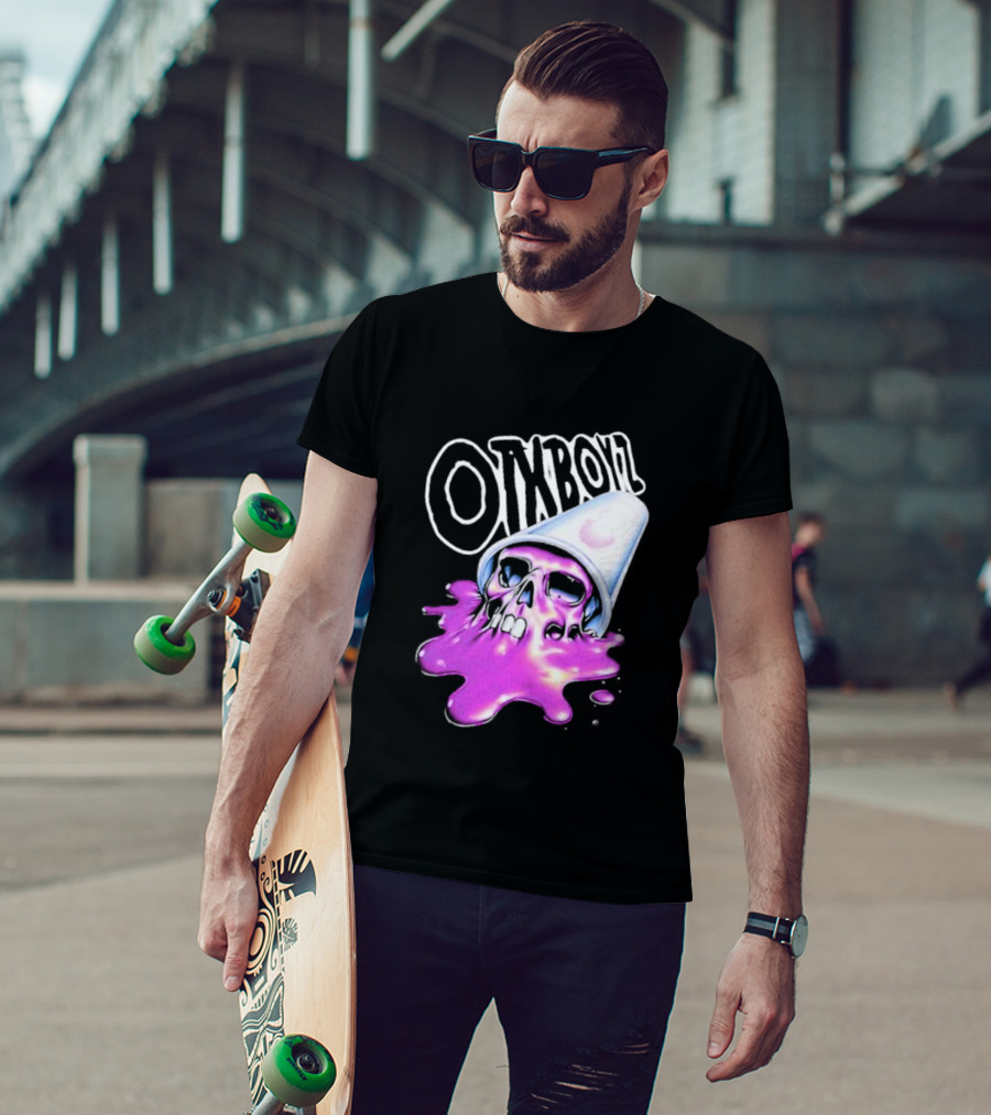 OZYBOYZ Geezy World Oil Spill Purple Skull Cup T-Shirt