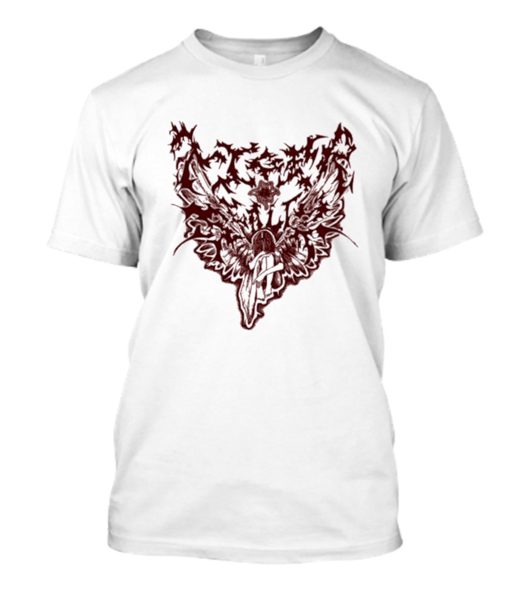 Tiger Really Swan Sting Dark Abstract Wings T-Shirt