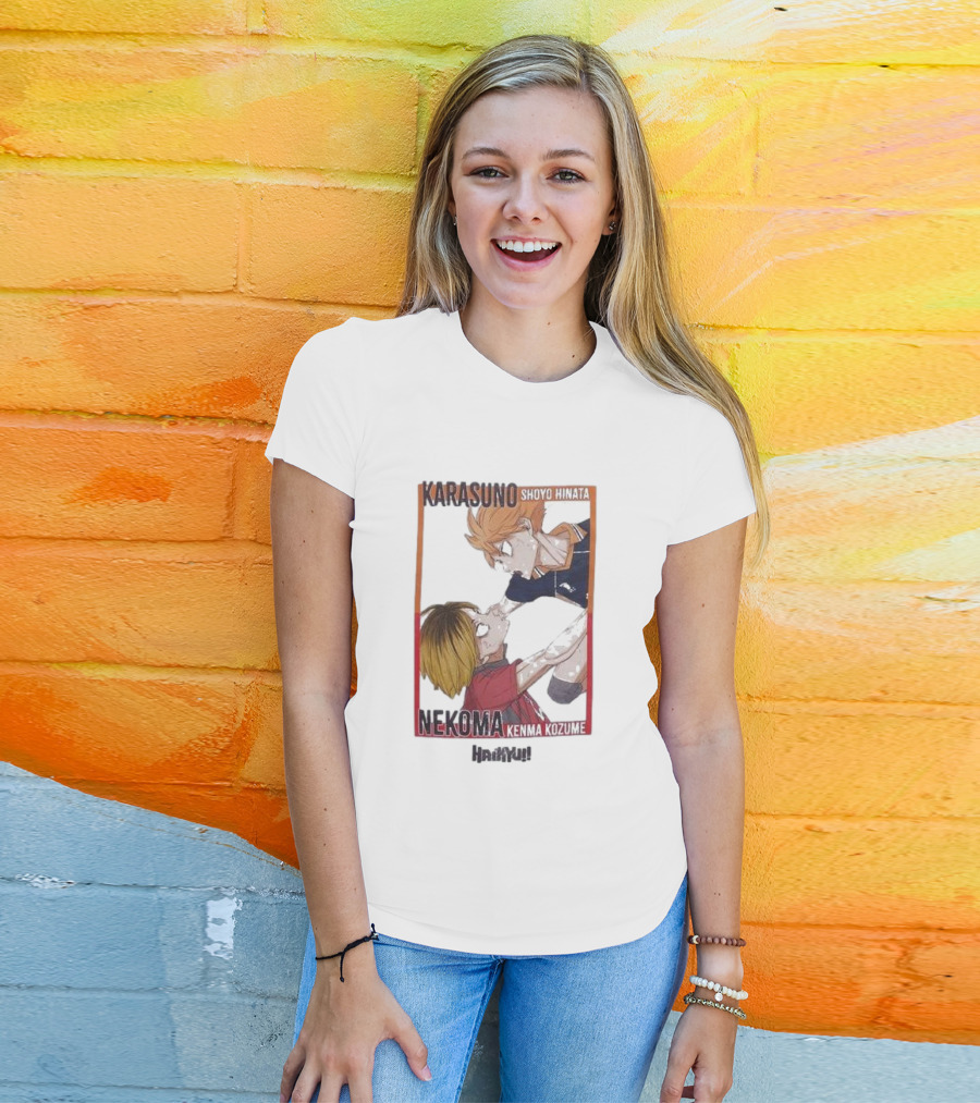Haikyu Karasuno Shoyo Hinata Nekoma Kenma Kozume Dumpster Battle Duo T-Shirt