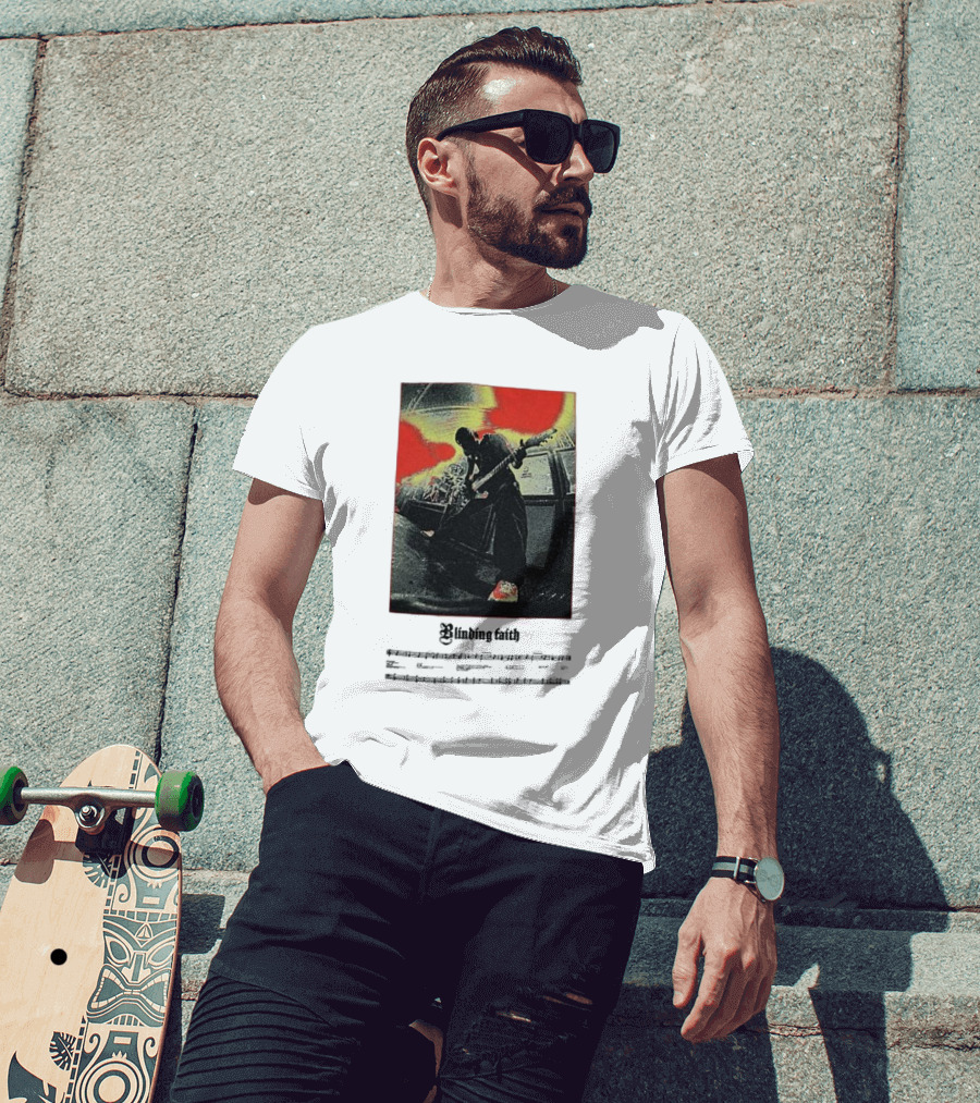 Knocked Loose Blinding Faith Live Performance With Sheet Music Overlay T-Shirt