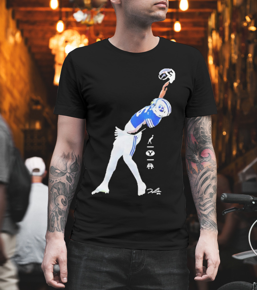 Darius Lassiter BYU Cougars Football Leaping Catch Highlight T-Shirt