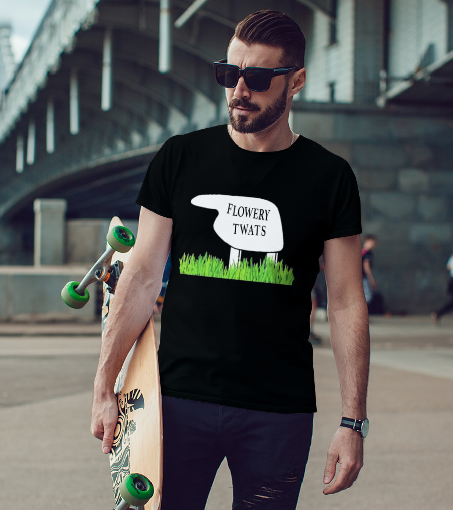 Flowery Twats Fawlty Towers Word Games Obsession T-Shirt