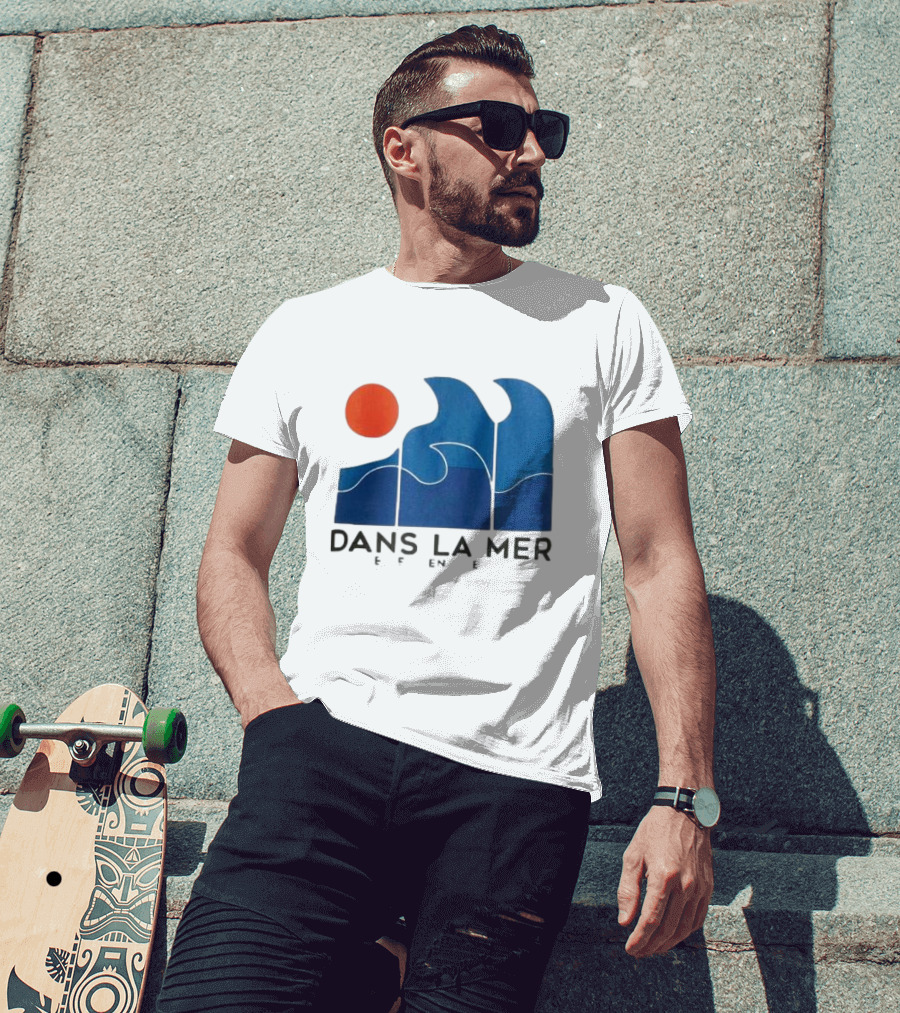 Dans La Mer Waves And Sun T-Shirt