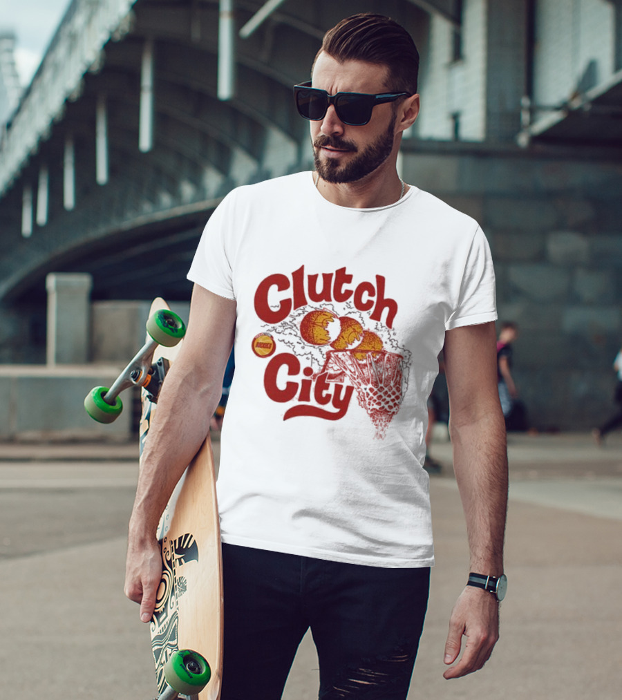 Houston Rockets Clutch City Nostalgia Burst Basketball Net T-Shirt