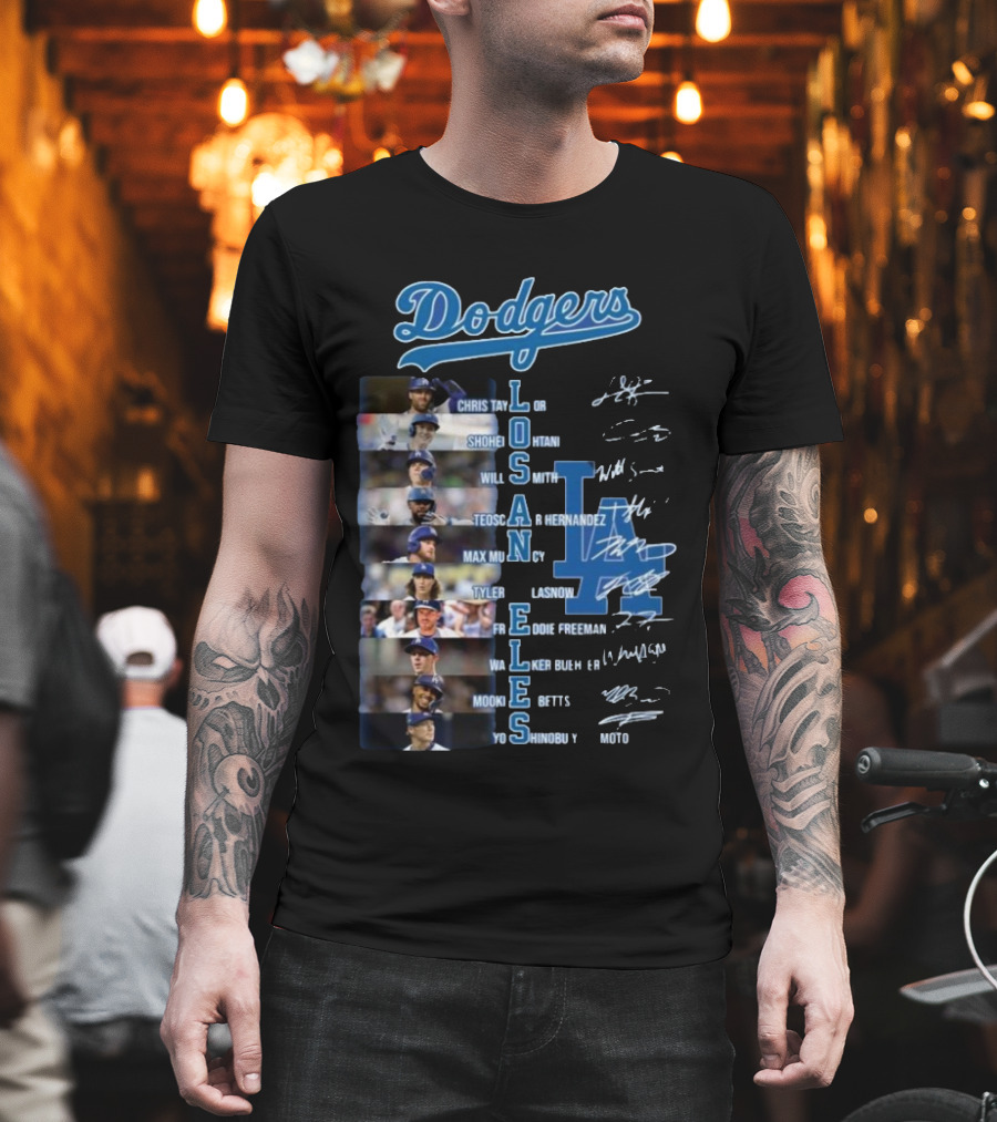 Dodgers Chris Taylor Shohei Ohtani Will Smith Los Angeles Freddie Freeman Mookie Betts Signatures T-Shirt
