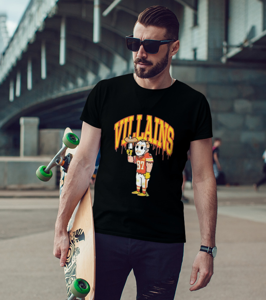 Villains 87 Sewkc X Made Mobb Football Masked Character T-Shirt