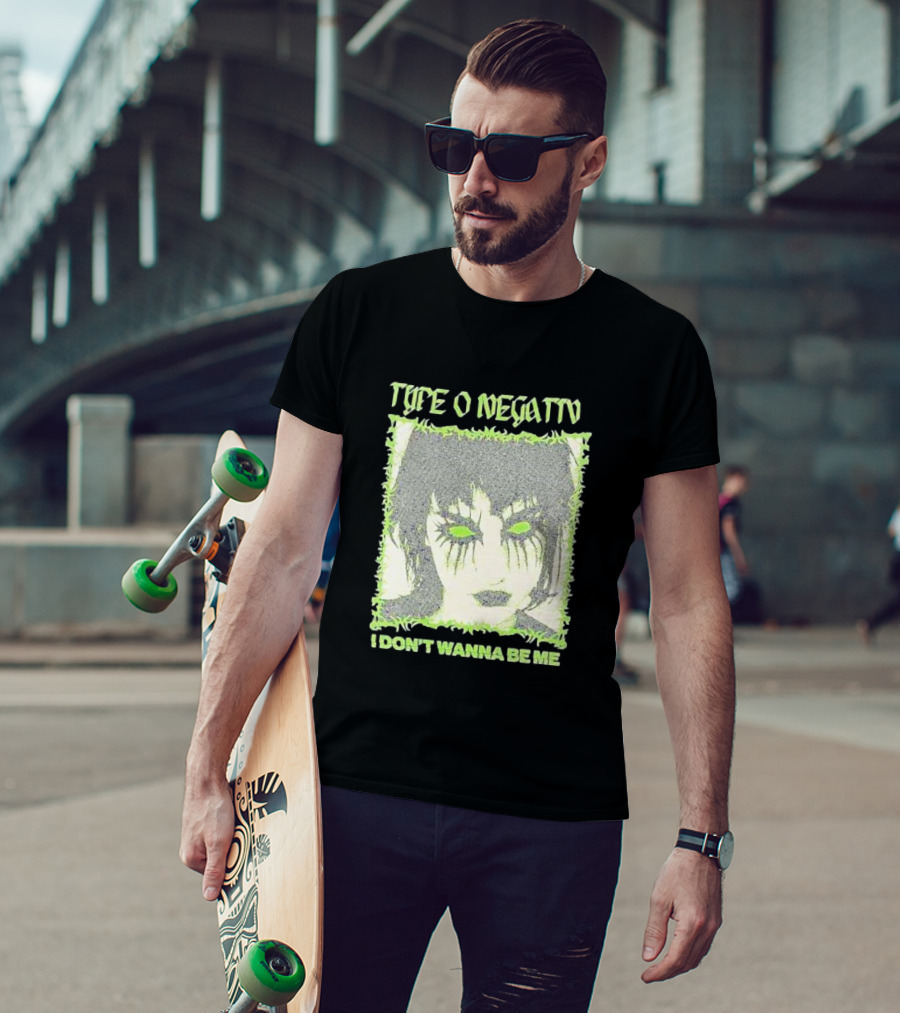 Type O Negative I Don’t Wanna Be Me Green Eyed Gothic Face T-Shirt