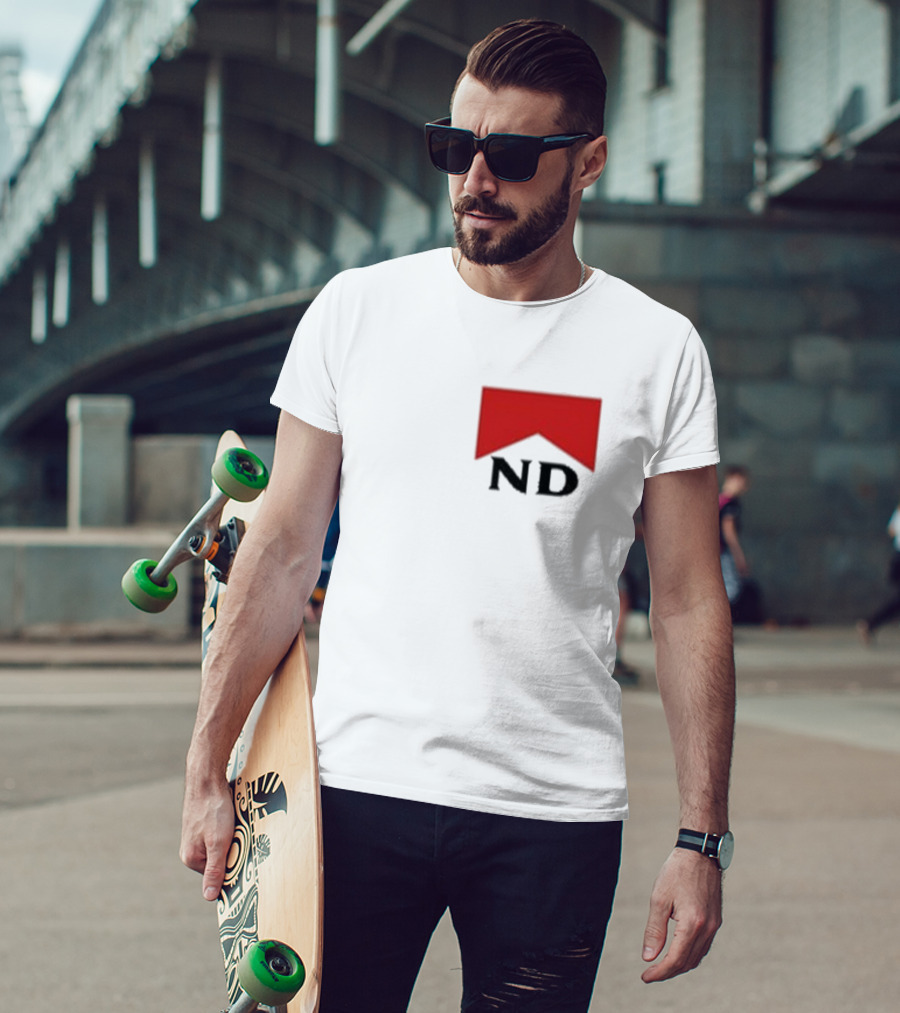 Nicotine Dolls ND Red Marlboro Style Badge T-Shirt