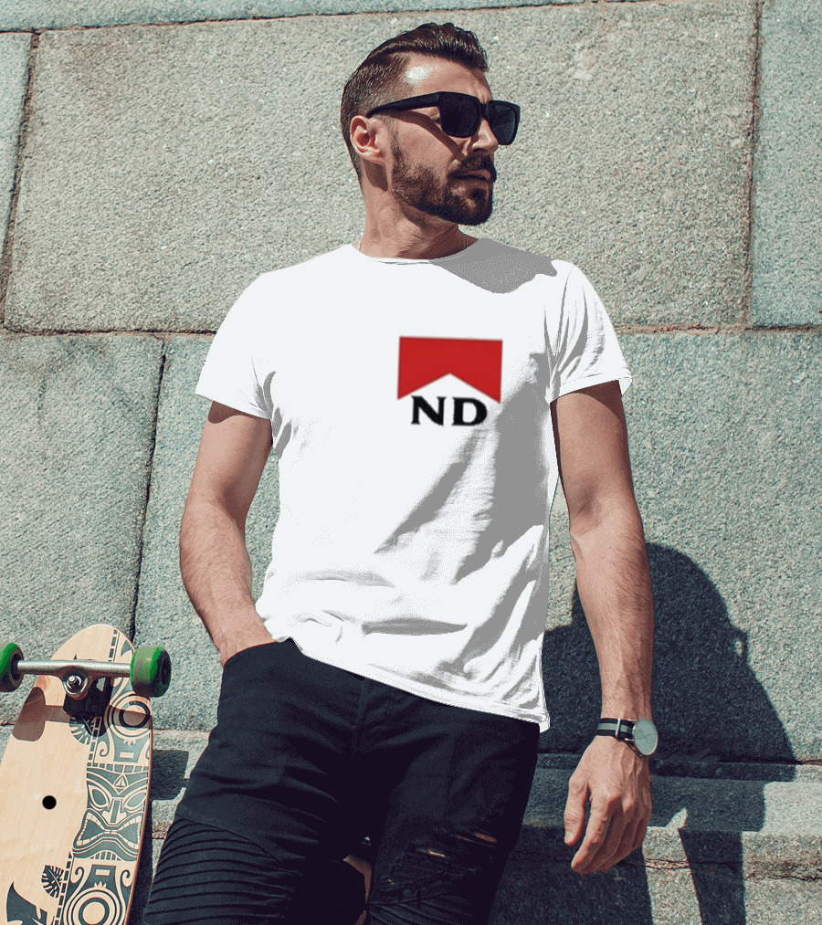 Nicotine Dolls ND Red Marlboro Style Badge T-Shirt