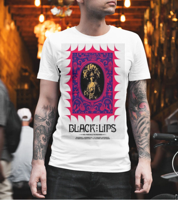 Black Lips With Poncho and The Wizards Santa Cruz San Luis Obispo T-Shirt Black Lips With Poncho and The Wizards Santa Cruz San Luis Obispo T-Shirt