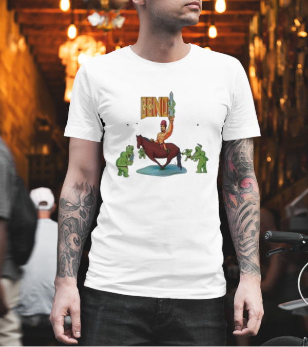 Bbno$ Ringer Pre-order Horse Battle Scene with Green Creatures T-Shirt Bbno$ Ringer Pre-order Horse Battle Scene with Green Creatures T-Shirt