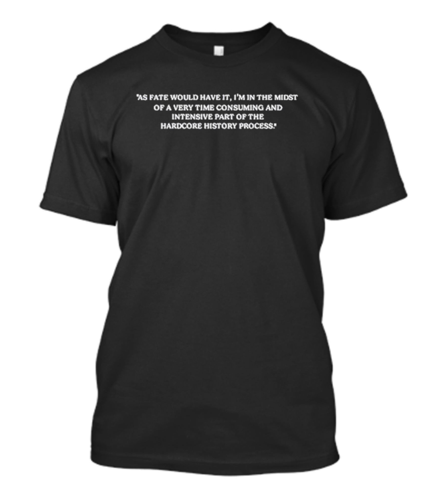 As Fate Would Have It I'm In A Very Time Consuming And Intensive Hardcore History Process T-Shirt
