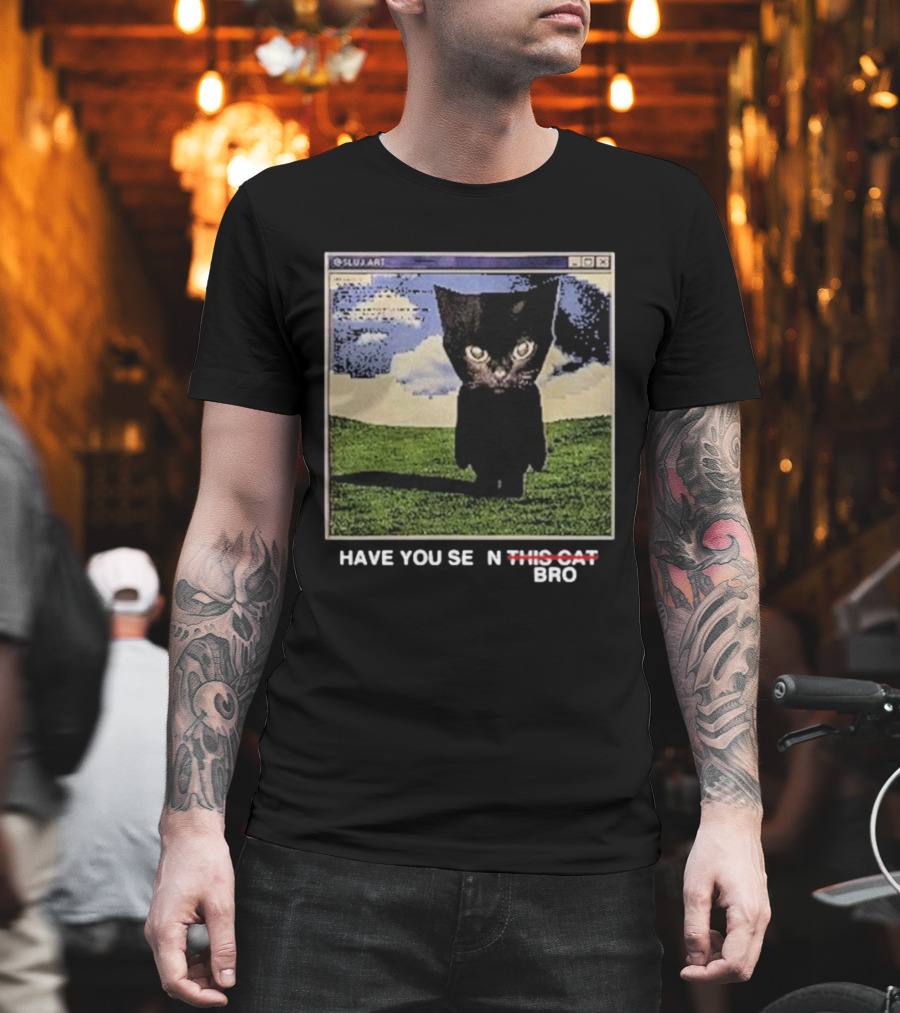 Have You Seen This Cat Bro SLUJ ART Computer Screen T-Shirt