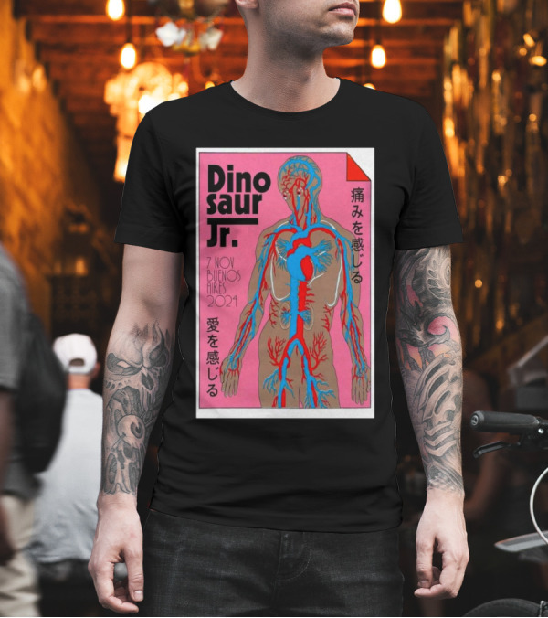 Dinosaur Jr. 7 Nov 2024 Buenos Aires Anatomy Graphic Pain and Love Themes T-Shirt Dinosaur Jr. 7 Nov 2024 Buenos Aires Anatomy Graphic Pain and Love Themes T-Shirt