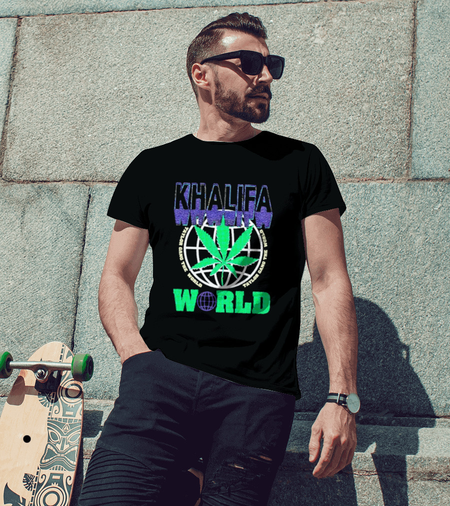 Khalifa Weed Taylor Gang The World T-Shirt