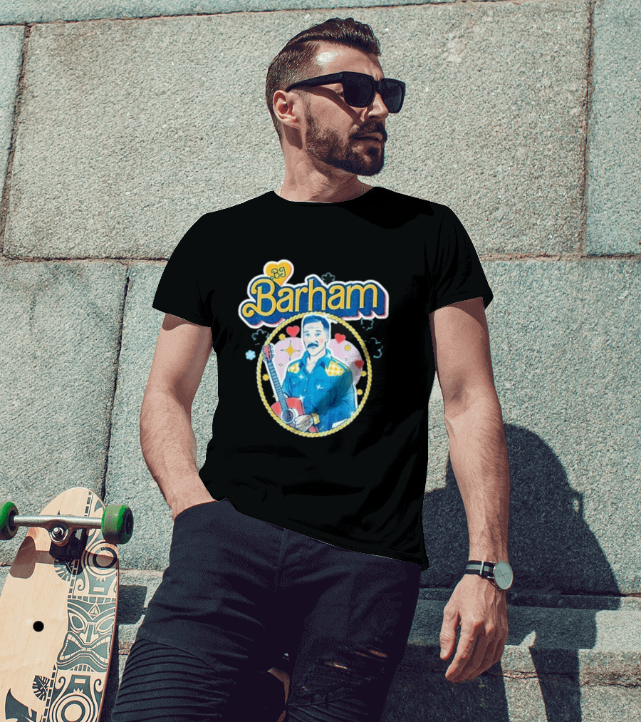 BJ Barham American Aquarium Barbie Heart Guitar Retro T-Shirt