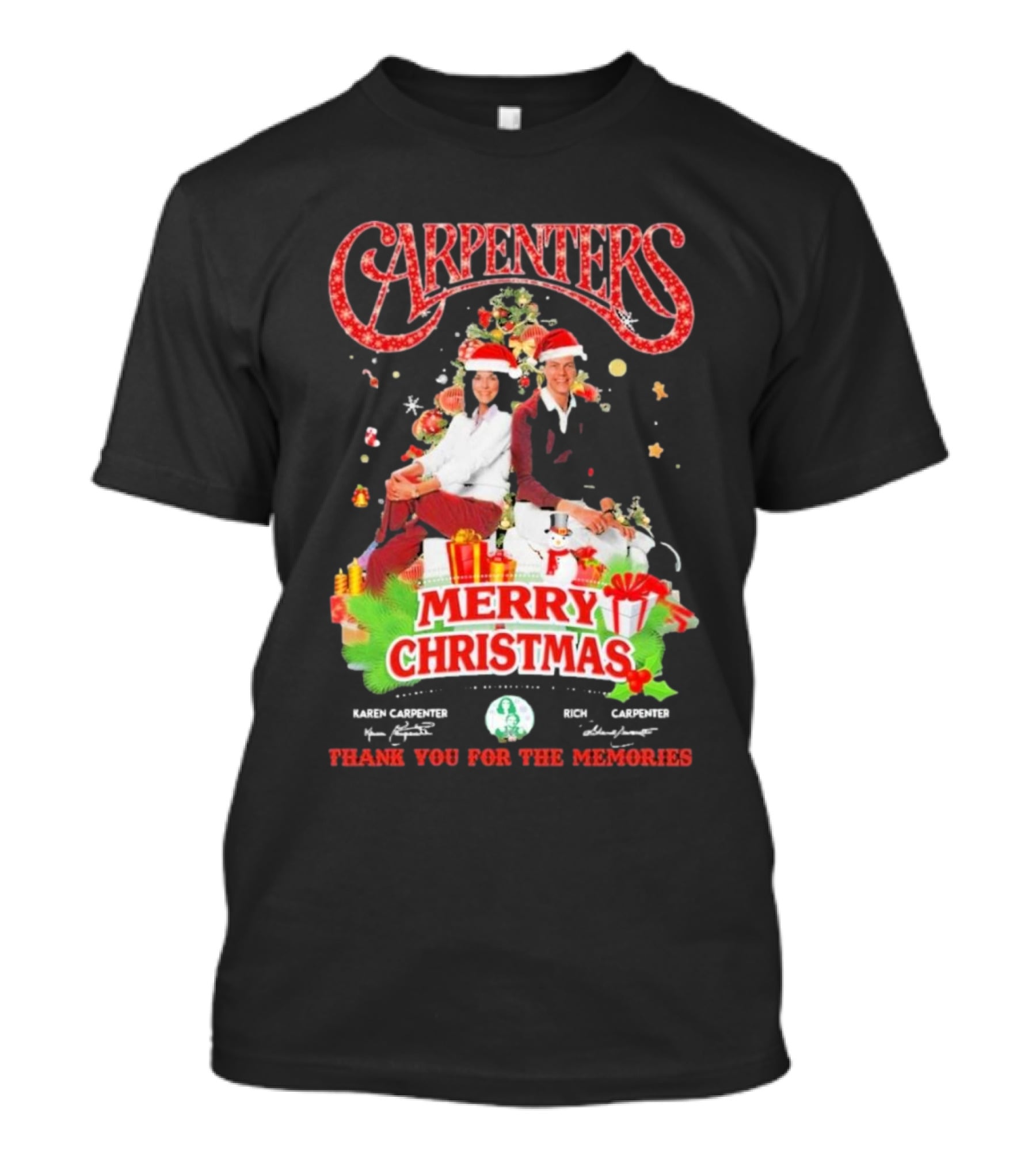Carpenters Merry Christmas Thank You For The Memories Karen Rich Signature T-Shirt