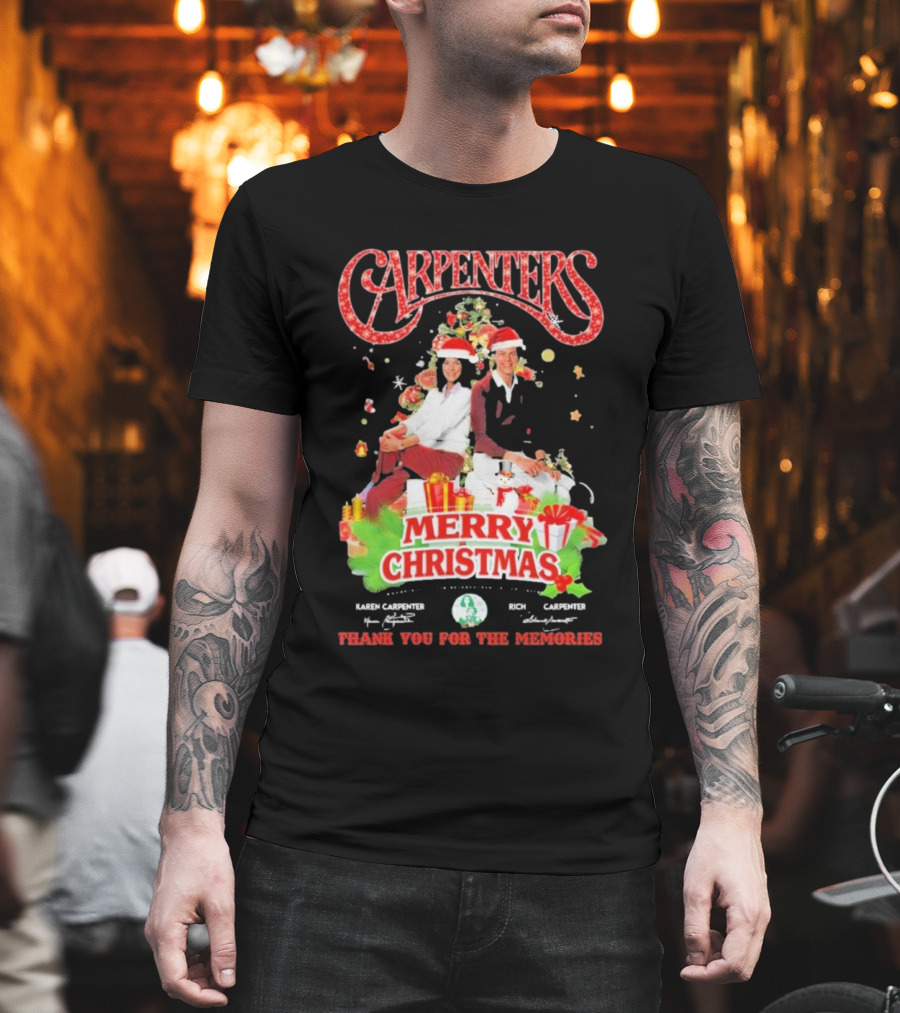 Carpenters Merry Christmas Thank You For The Memories Karen Rich Signature T-Shirt