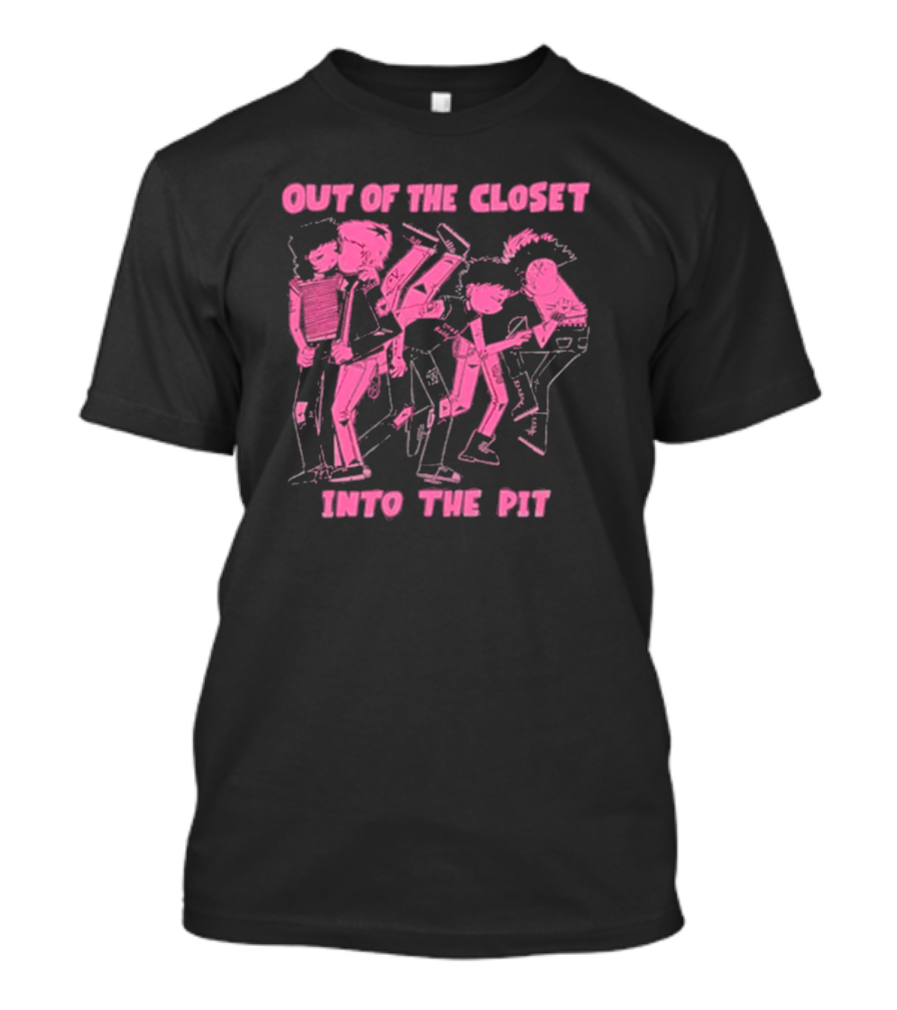 Out Of The Closet Into The Pit Punk Rock Mosh Scene T-Shirt