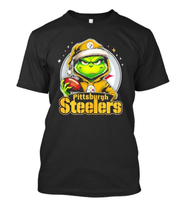 The Grinch Pittsburgh Steelers Christmas Football Crossover T-Shirt