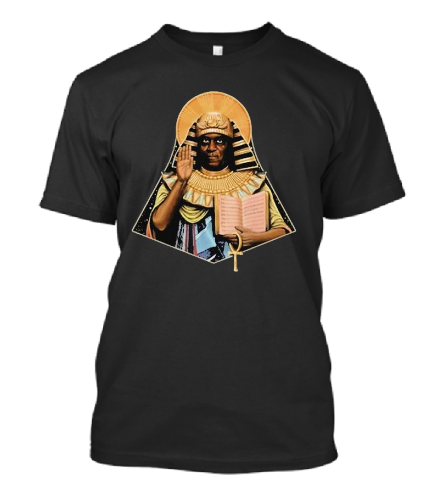 The Jazz Estate Saint Sun Ra Pharaoh Ankh Book Image T-Shirt