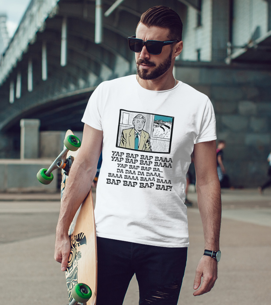 Yap Bap Bap Baaa Richie Cricket Commentary Scenes Text T-Shirt