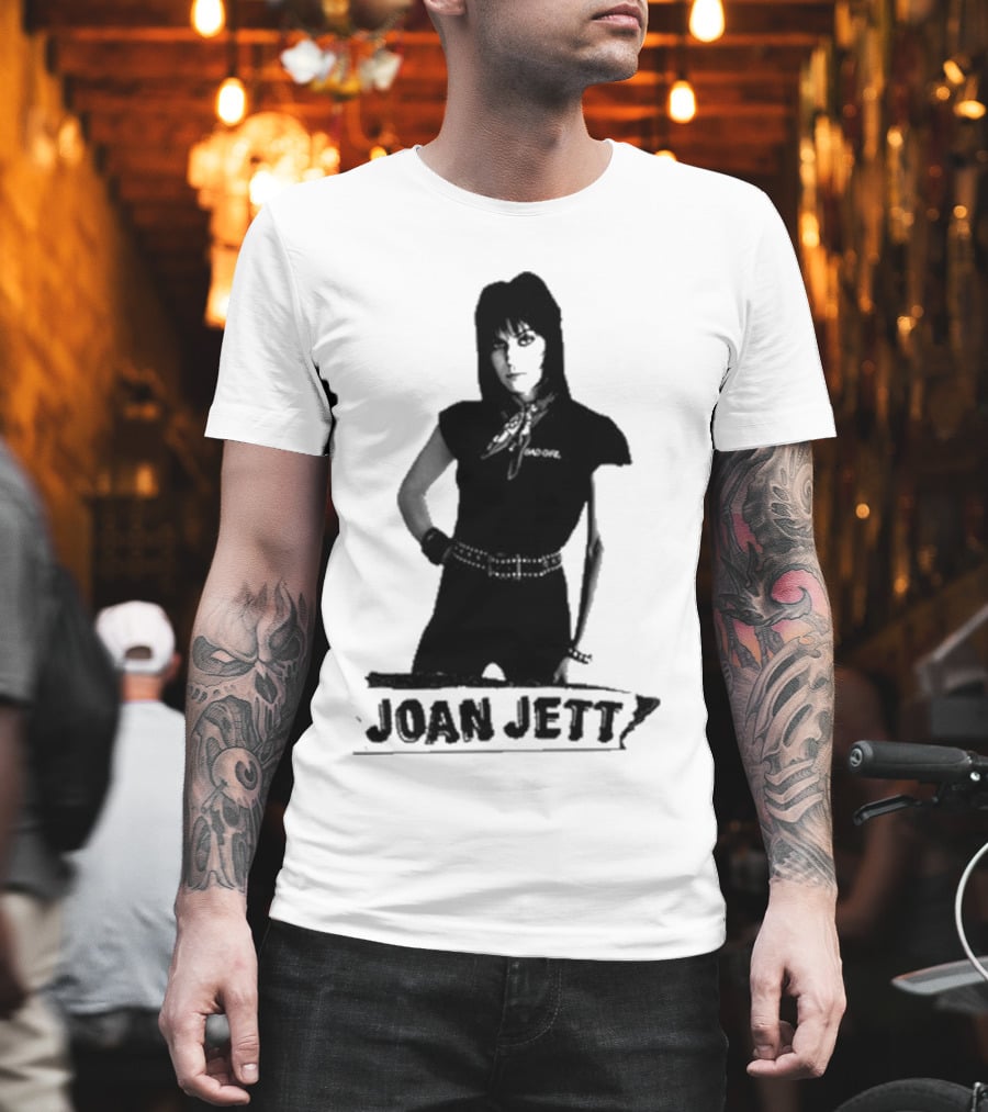 Joan Jett Crimson And Clover Photo Joan Jett Black and White Image T-Shirt