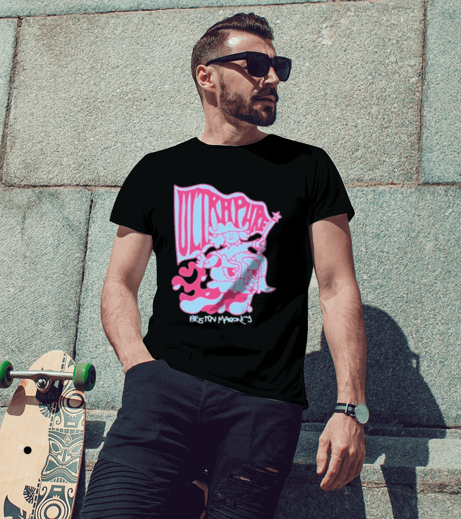Briston Maroney Ultrapure Pink And Blue Caricature T-Shirt