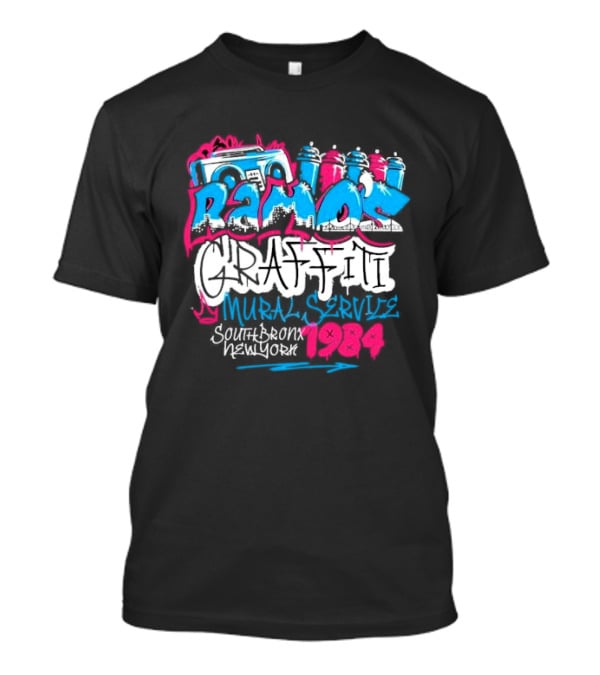Ramos Graffiti Mural Service South Bronx New York 1984 T-Shirt