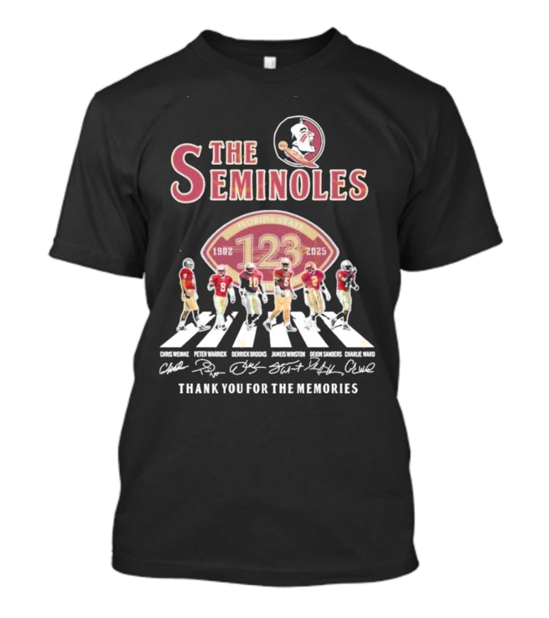 The Seminoles Florida State 1902-2025 Thank You For The Memories 123 T-Shirt