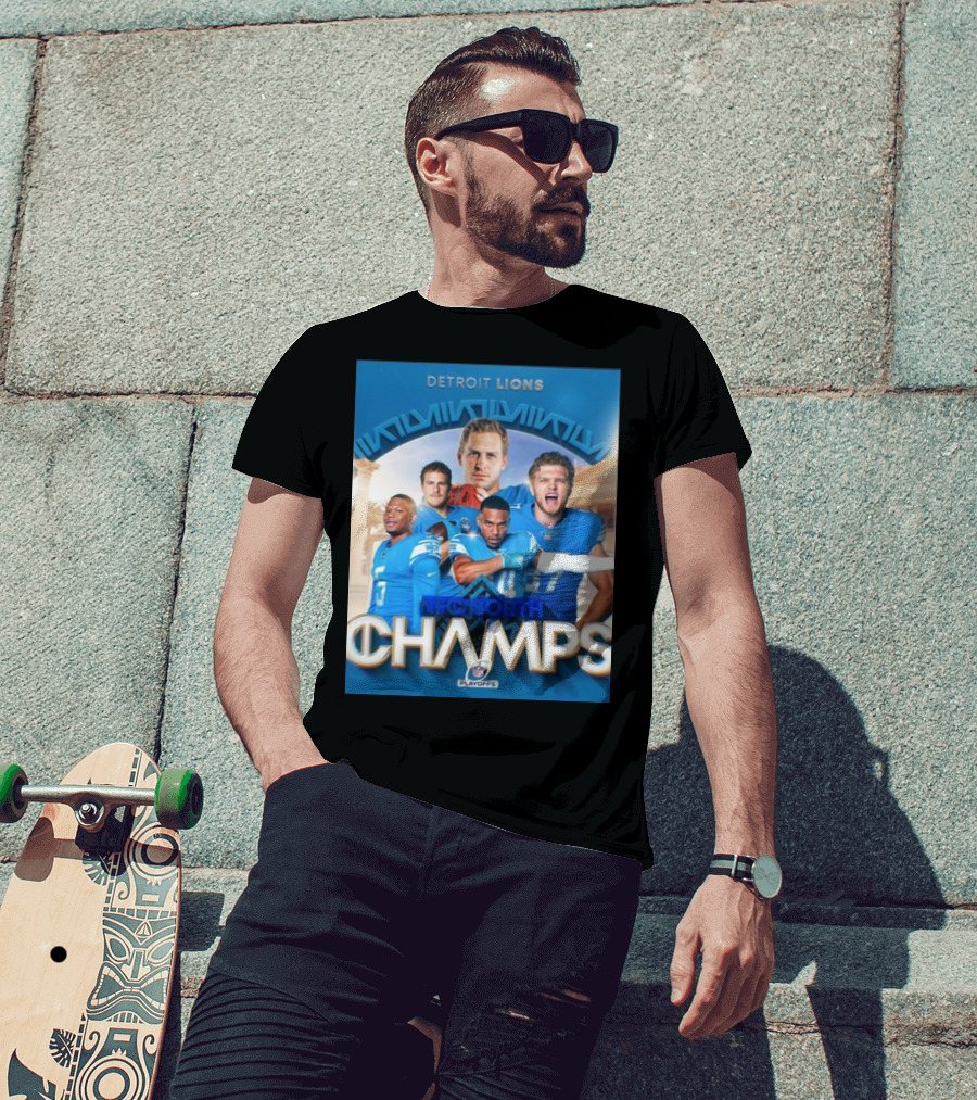 Detroit Lions AFC South Champs Playoffs Team T-Shirt
